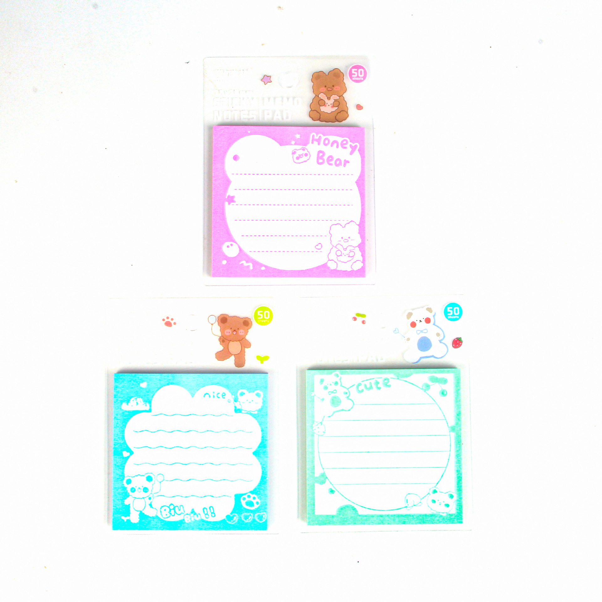 Colorful creative fluorescent sticky notes, advertising sticky notes, cartoon and cute N-time sticky notes, wholesale Item Picture