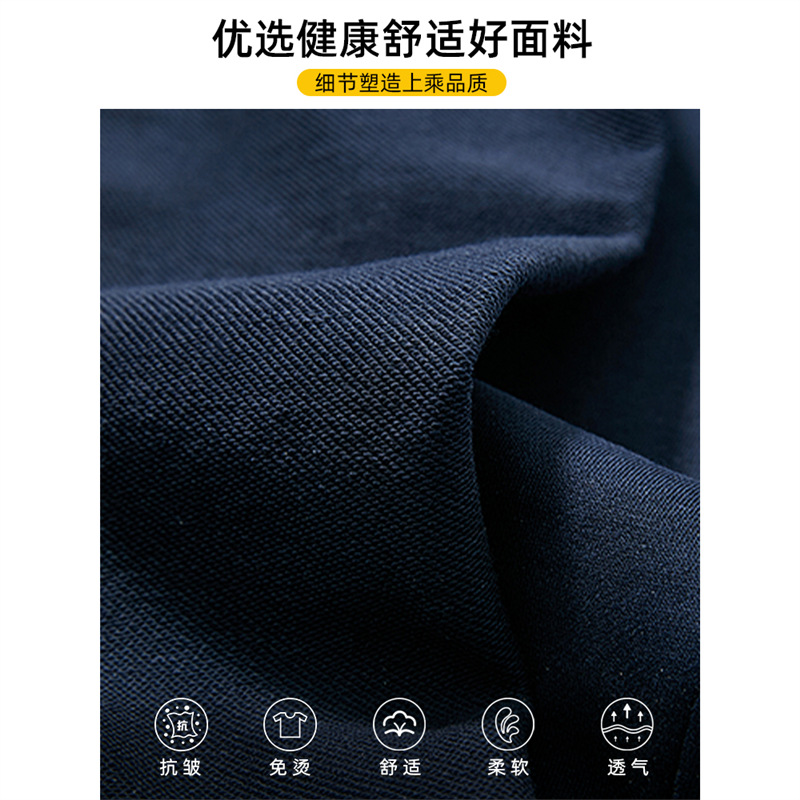 儿童两道杠深蓝运动裤七分裤夏季薄款短裤男童藏青色7分校服1细节图