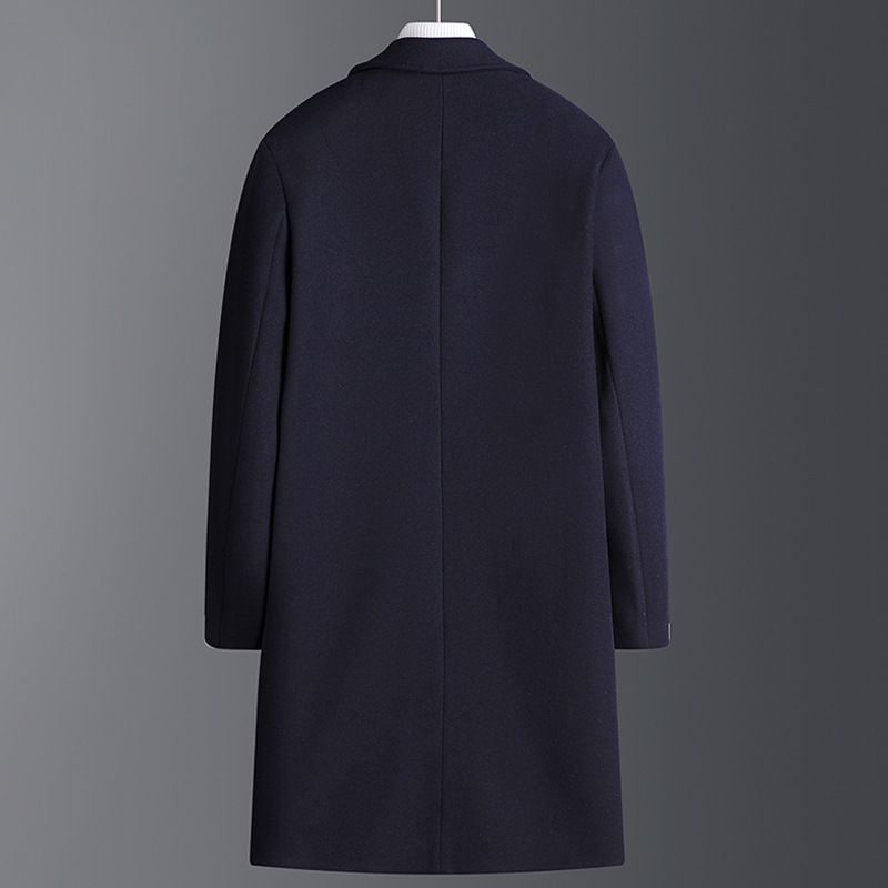 2023 Men's mid-length woolen coat, Korean-style casual winter export thickened woolen coat for middle-aged and young people Application Scenario