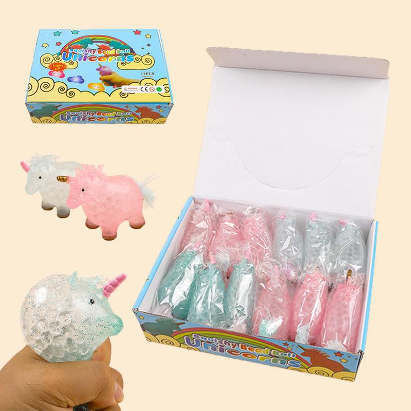 Cross-Border Tpr Bubble Large Bead Unicorn Stretch Squeeze Unicorn Vent Ball Pinch Relief Relief Toy Wholesale Item Picture