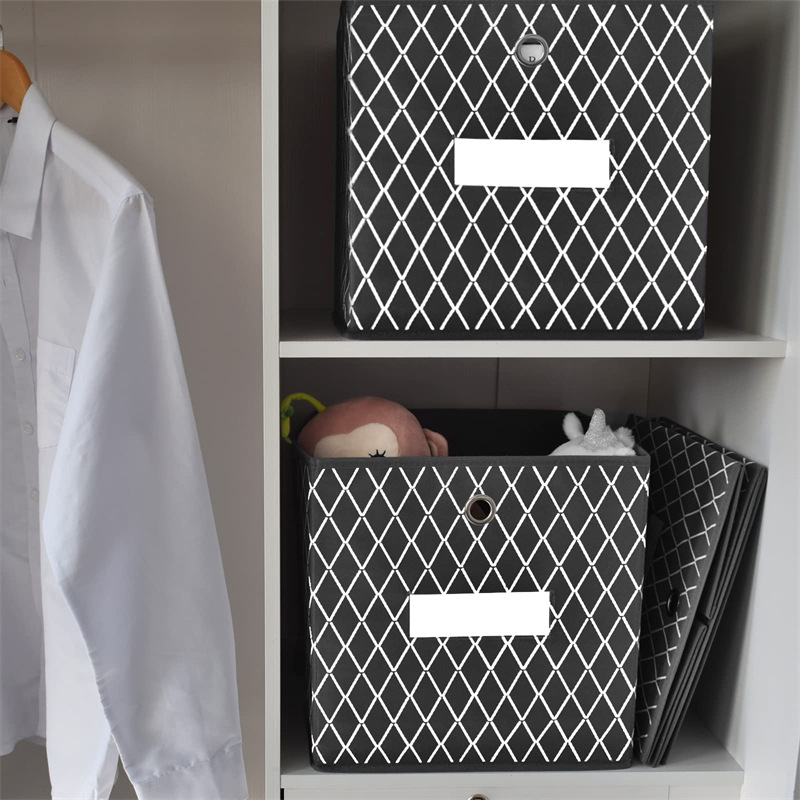 Fashion printing lidless storage box foldable fabric arrangement storage box miscellaneous clothing toy storage box wholesale details Picture