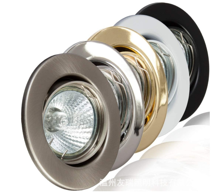 LED筒灯外壳 嵌灯 铁皮射灯 GU10/MR16灯具套件天花灯 可转动角度