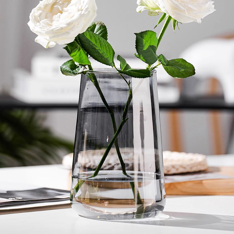 European Modern Simple Transparent Advanced Sense Vase Household Hydroponic Flower Arrangement Living Room Tabletop Decoration Ins Wind Flowerpot details Picture