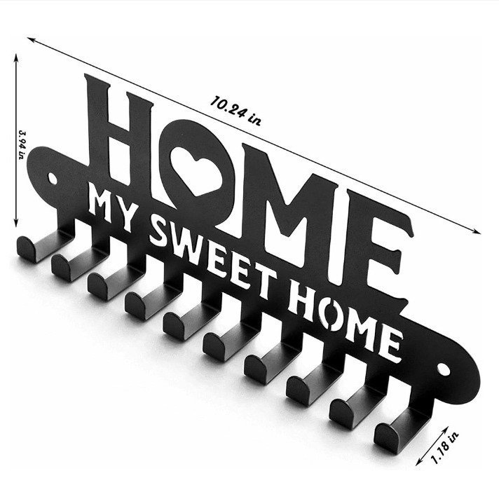 Cross-border HOME key rack, wall storage rack, metal art decorative hook, keysholder, clothes and hats, entrance hall Item Picture