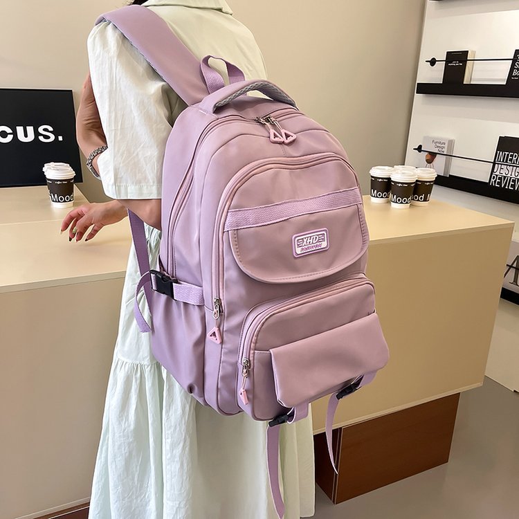 2024 sen serie ins alto nivel de apariencia gran capacidad simple y versátil resistente a la suciedad junior high school mochila de hombro para estudiantes de secundaria Specification image