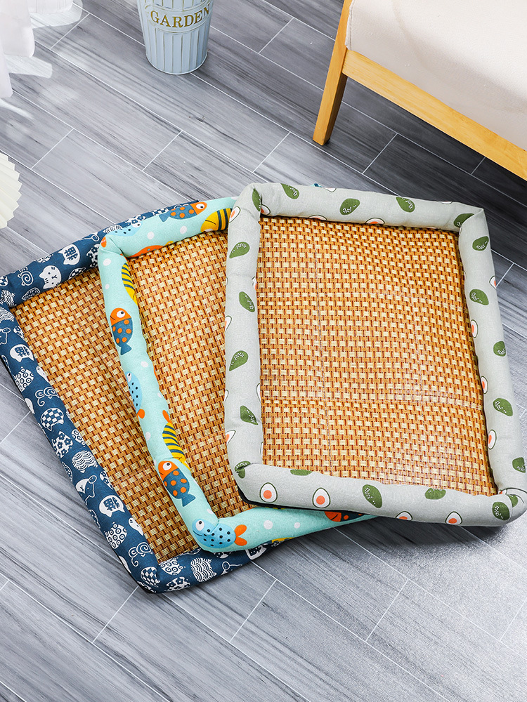 夏天凉席狗窝地垫猫窝狗狗窝宠物用品泰迪小型犬狗床垫子四季珩铭图