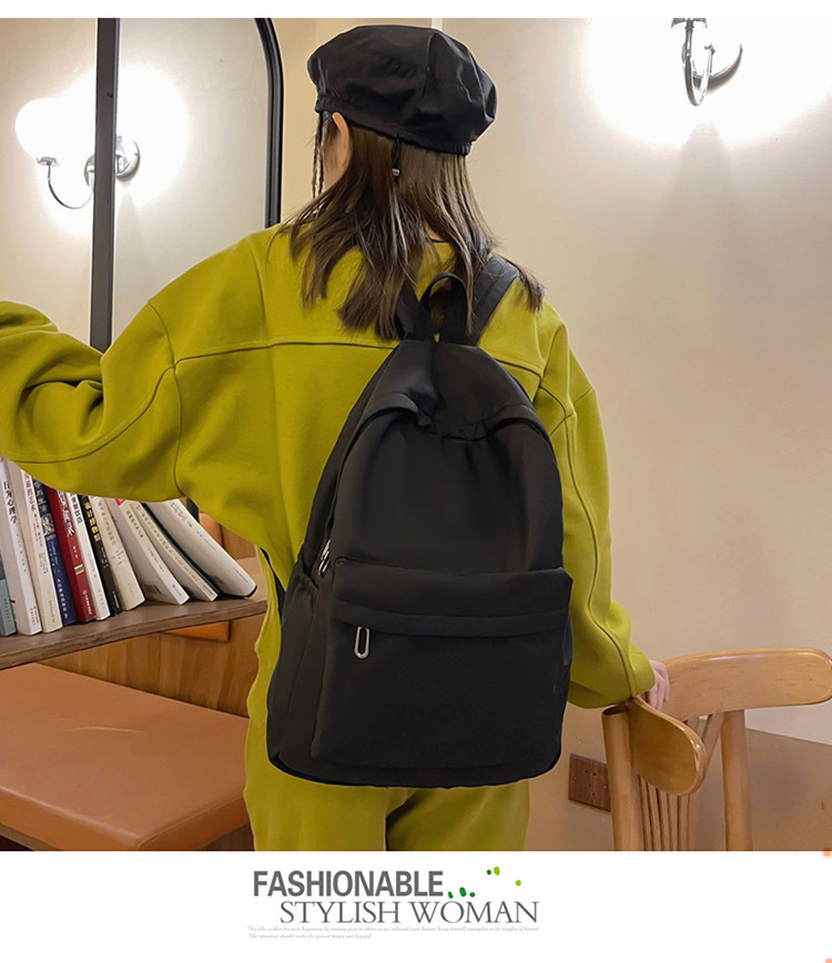 书包女日系初中生大容量学院风背包简约休闲户外双肩包高中书包女详情28