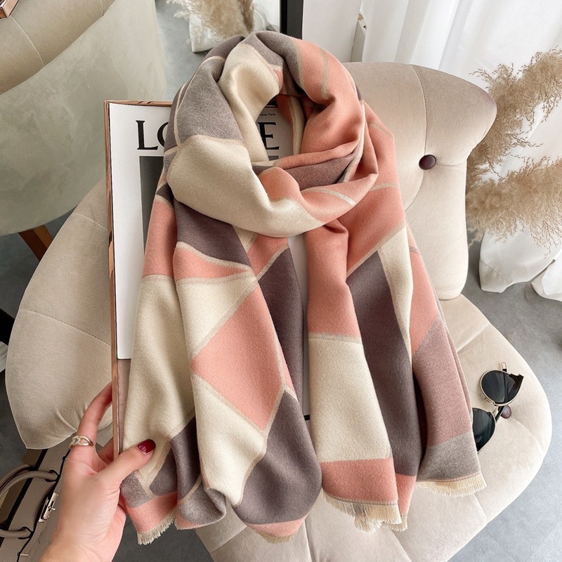 Air-Conditioned Room Shawl With Autumn Female Winter Office Nap Blanket Cloak Neck Warm With Imitation Cashmere Scarf Specification drawing