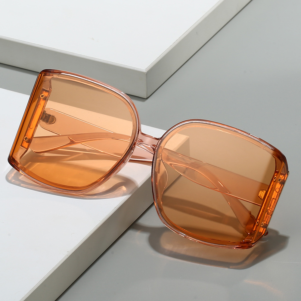 Fashionable large-frame multi-sided curved lens sunglasses, high-end European and American UV-resistant sunglasses, and personalized street style glasses details Picture