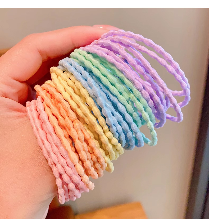儿童扎头发皮筋女童不伤发发绳弹性好发圈宝宝彩色头绳女孩橡皮筋详情12
