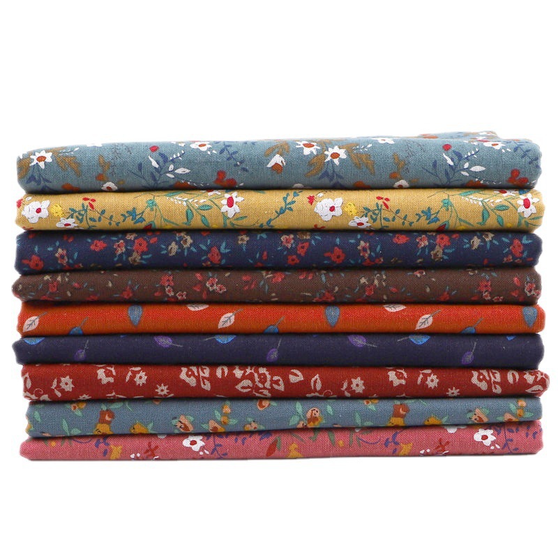 Floral Fabric National Style Cotton Linen Printing Fabric Vintage Style Yunnan Tablecloth Curtain Bar Bohemian Clothing Fabric Item Picture