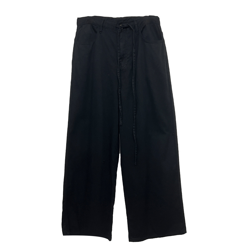 Yuyi's new 2024 spring laid-back style drawstring pants for women, loose and versatile wide-leg jeans for women 6033 Item Picture