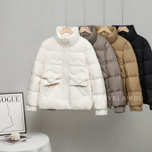 短款羽绒服女 冬季新款显瘦韩版时尚洋气立领欧货白鸭绒保暖外套