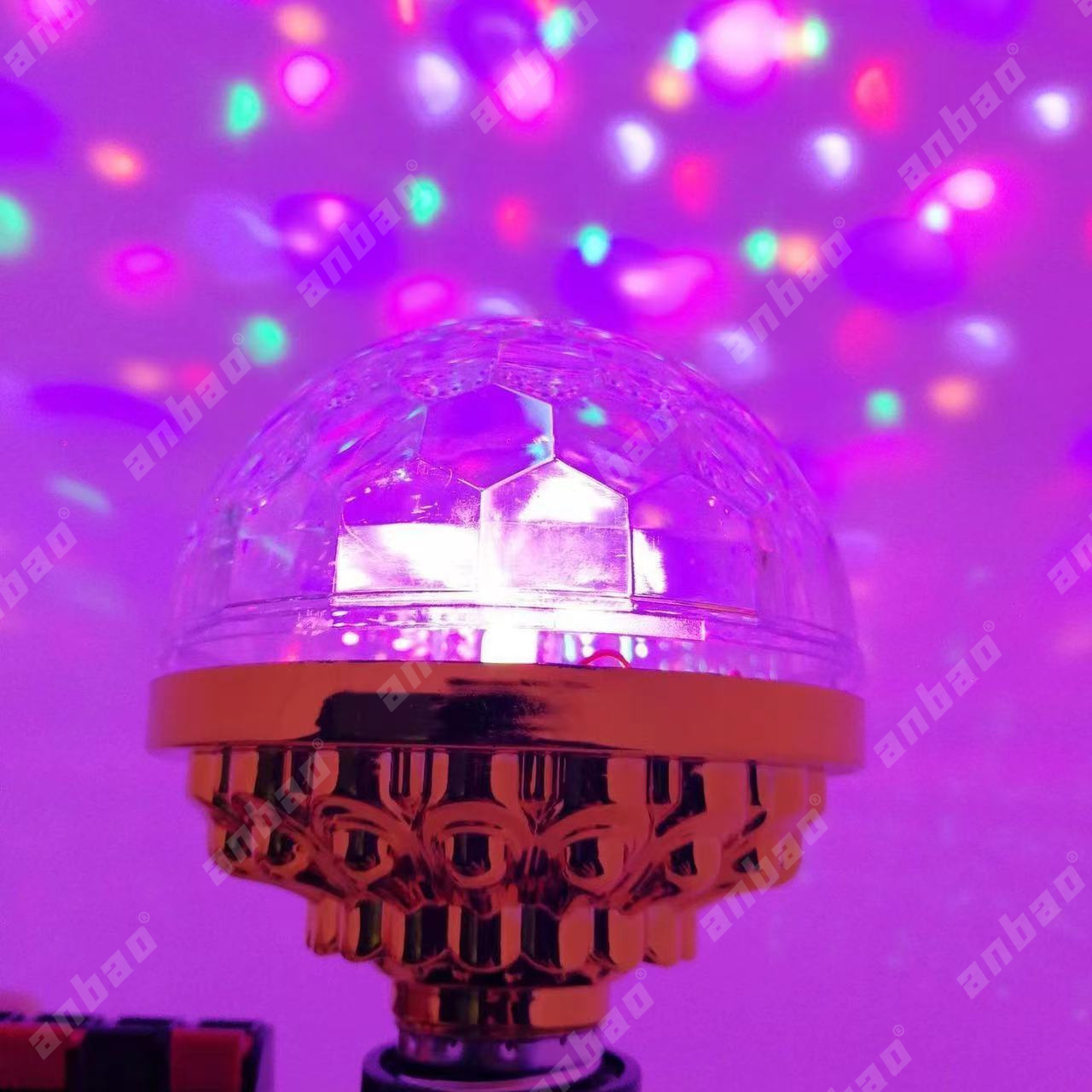 七彩魔球灯彩灯家用装饰自动变色灯泡家用KTV闪光灯室内舞台灯详情图2