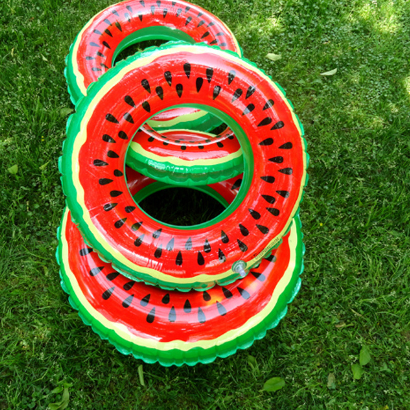 Inflatable Watermelon Swimming Ring Fruit Swimming Ring Inflatable Children's Swimming Ring Thickened Pvc Watermelon Swimming Ring Application Scenario