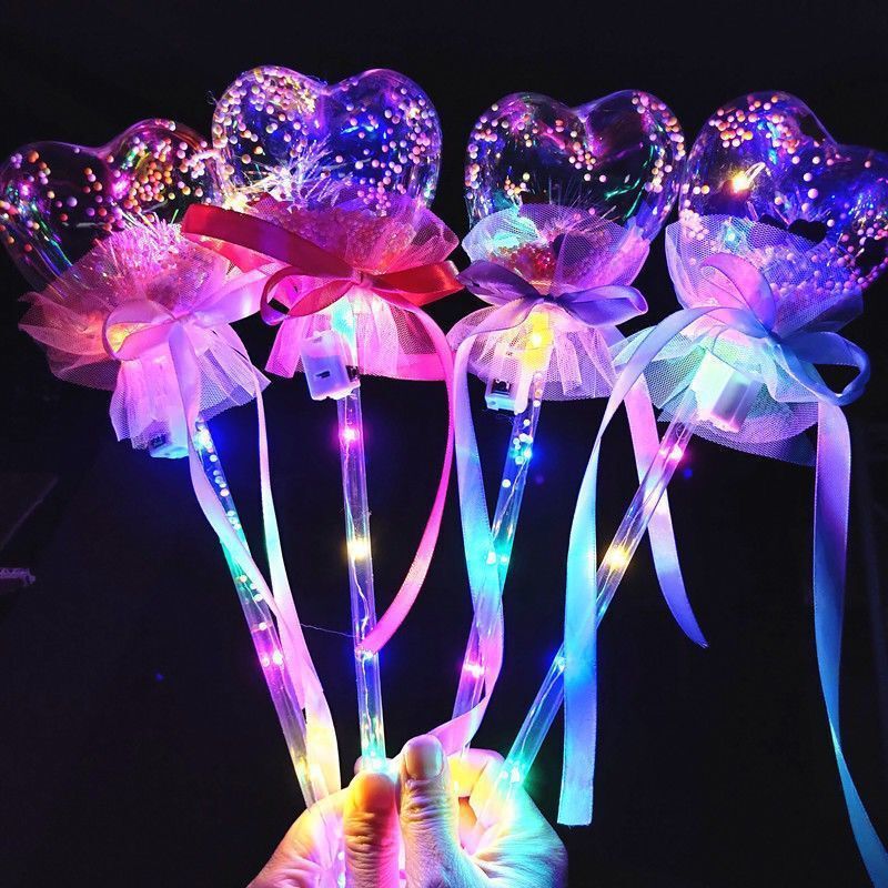 Globos con luces globos de estrellas al por mayor varas mágicas influencers glow pop sticks glow sticks juguetes para niños ground push regalos Application Scenario