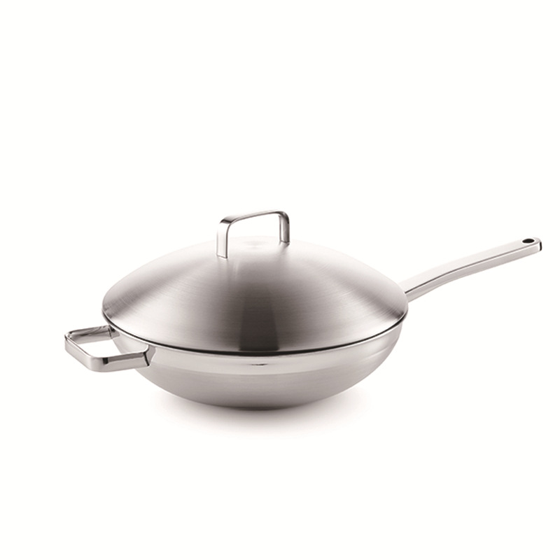 Spot Household Cooking Induction Cooker Universal Non-Coated Non-Stick Full Screen Stainless Steel Gift Wok Pot Item Picture
