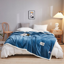 居家空调法兰绒定制毛毯纯色简约床上盖毯被子珊瑚绒加厚成人毯