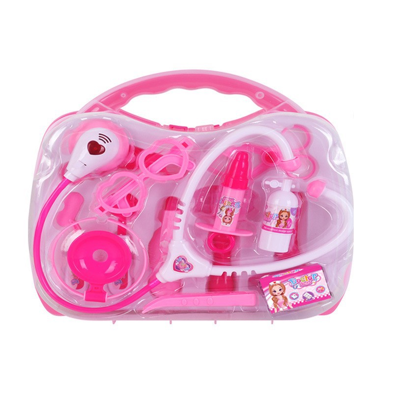 14-piece set of children's house play toys with sound and light medicine box, simulation toys for boys, girls, doctors and nurses details Picture