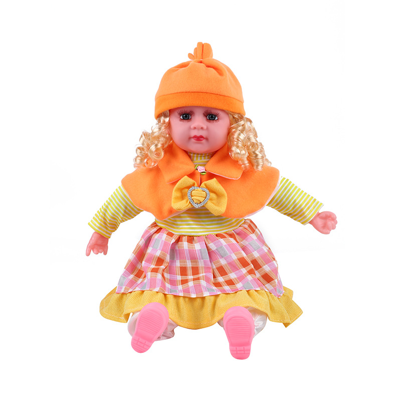 穿裙子洋娃娃 优质棉填充娃娃仿真搪胶玩具跨境热卖婴儿安抚玩具详情图4