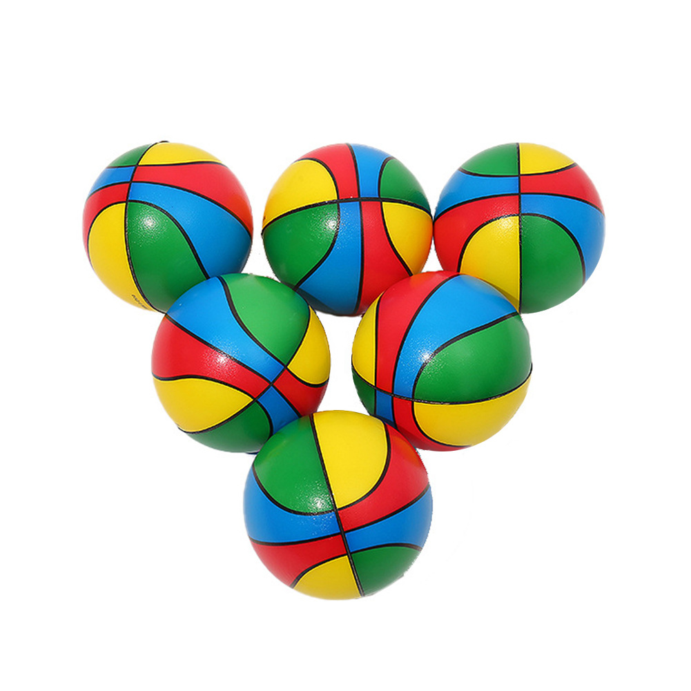 【 Factory Discount Wholesale 】Pvc Small Basketball Color Vinyl Basketball Children's Cartoon Toy Leather Ball 18Cm Item Picture