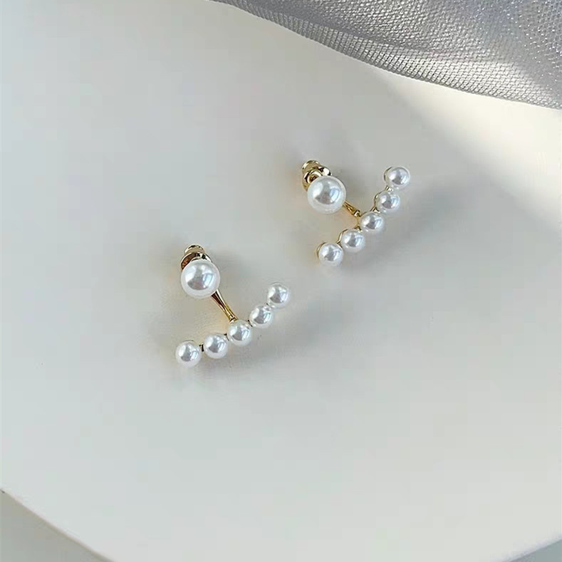 925 Silver Needle Anna With The Korean Version Of Dongdaemun Pearl Earrings Female A Pair Of Earrings Bag Earlobe Earrings Specification drawing