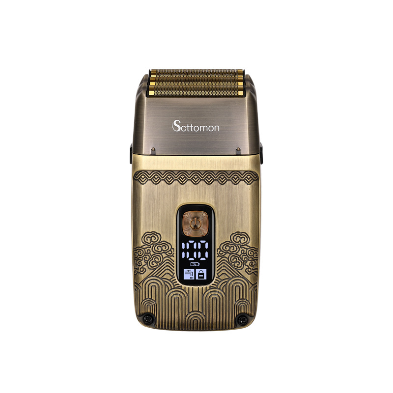 HATTEKER Cross-border Retro metal shaver Men's Multi-functional Home Grooming Set Large-capacity lithium Battery Whitening Device Hair clipper Item Picture