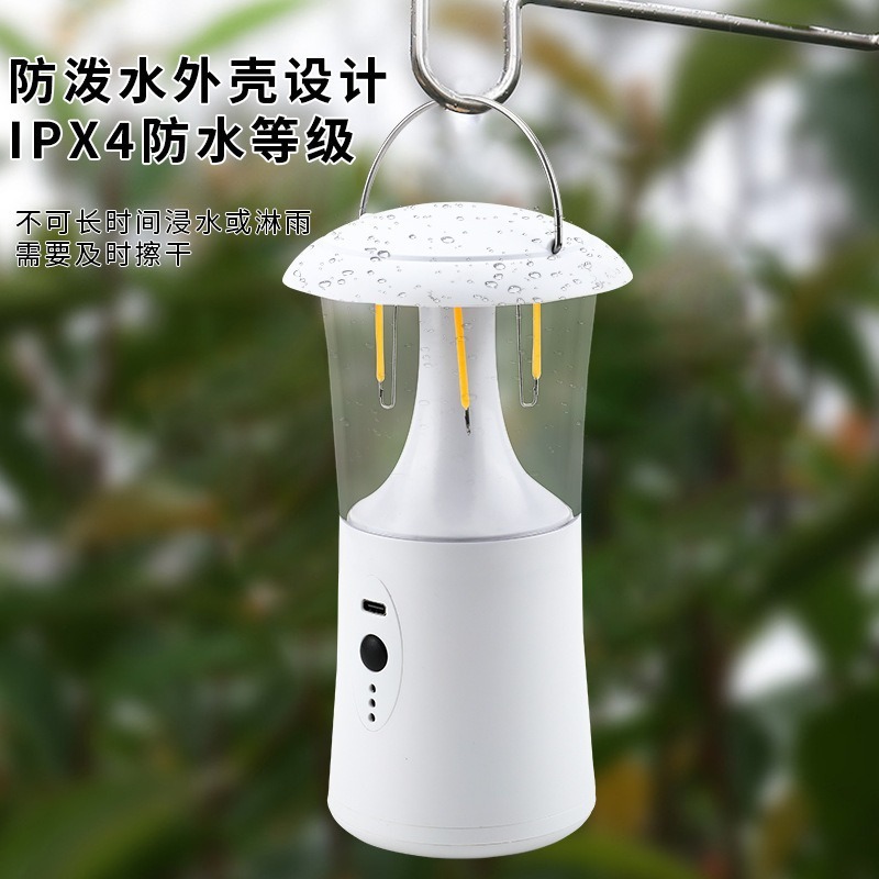 Cross-Border Retro Camping Lights Tungsten Wire Three Color Light Camp Atmosphere Lights Home Hand In Hand Lantern Multi-Functional Camping Lights details Picture