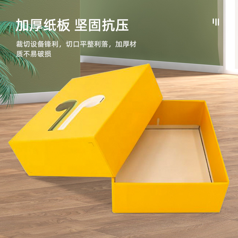 Factory direct supply of top and bottom cover box wireless wired earphone packaging box. Top and bottom cover earphone box supports sample taking details Picture