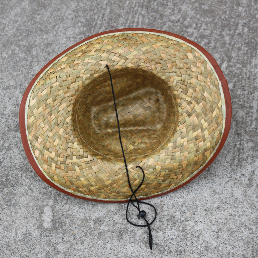 Summer Outdoor Sun Protection Bulrush Hat With Upside-Down Edge Western Cowboy Straw Hat Beach Hat Fishing Site Shade Hat For Men Application Scenario