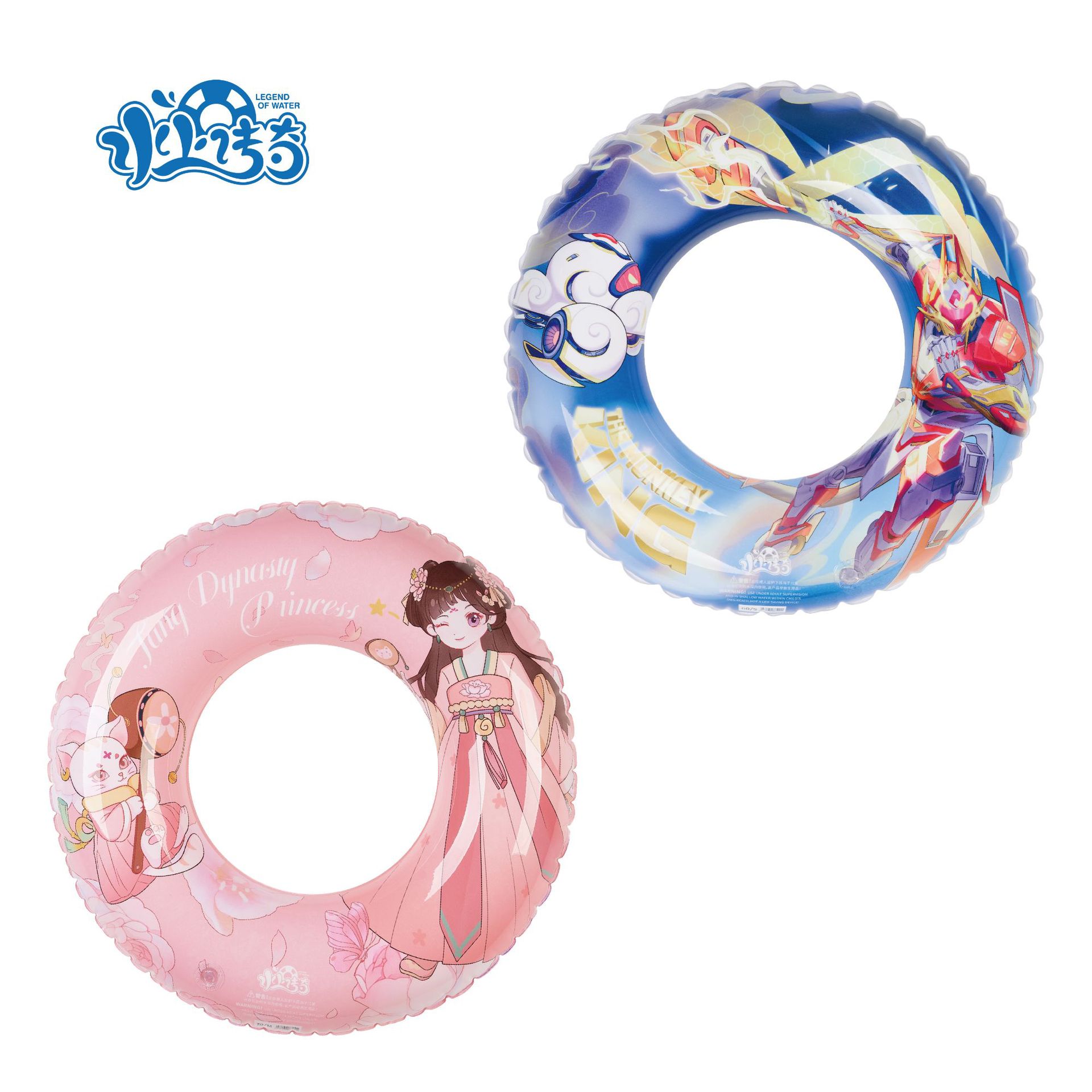 Manufacturers Spot Pink Blue Children's Swimming Ring Thickened Original Cartoon Swimming Inflatable Baby Adult Underarm Floating Ring Item Picture
