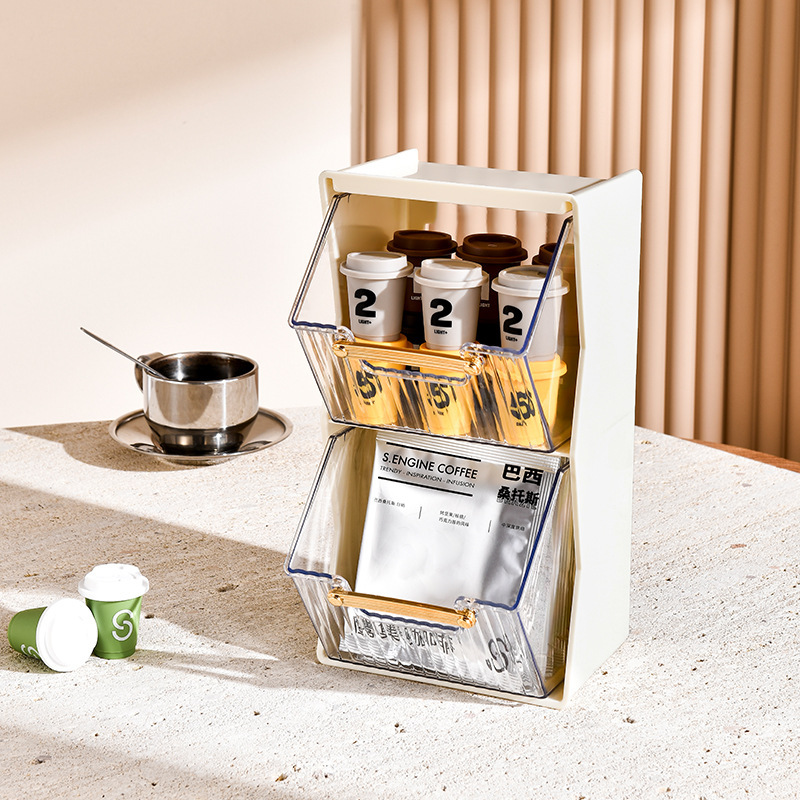 Tea Bag Storage Box Tea Capsule Coffee Lemon Slice Storage Transparent Pet Double Desktop Storage For Snack Storage Item Picture