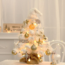 跨境新品 圣诞节装饰品 植绒迷你圣诞树套餐 LED桌面圣诞树摆件
