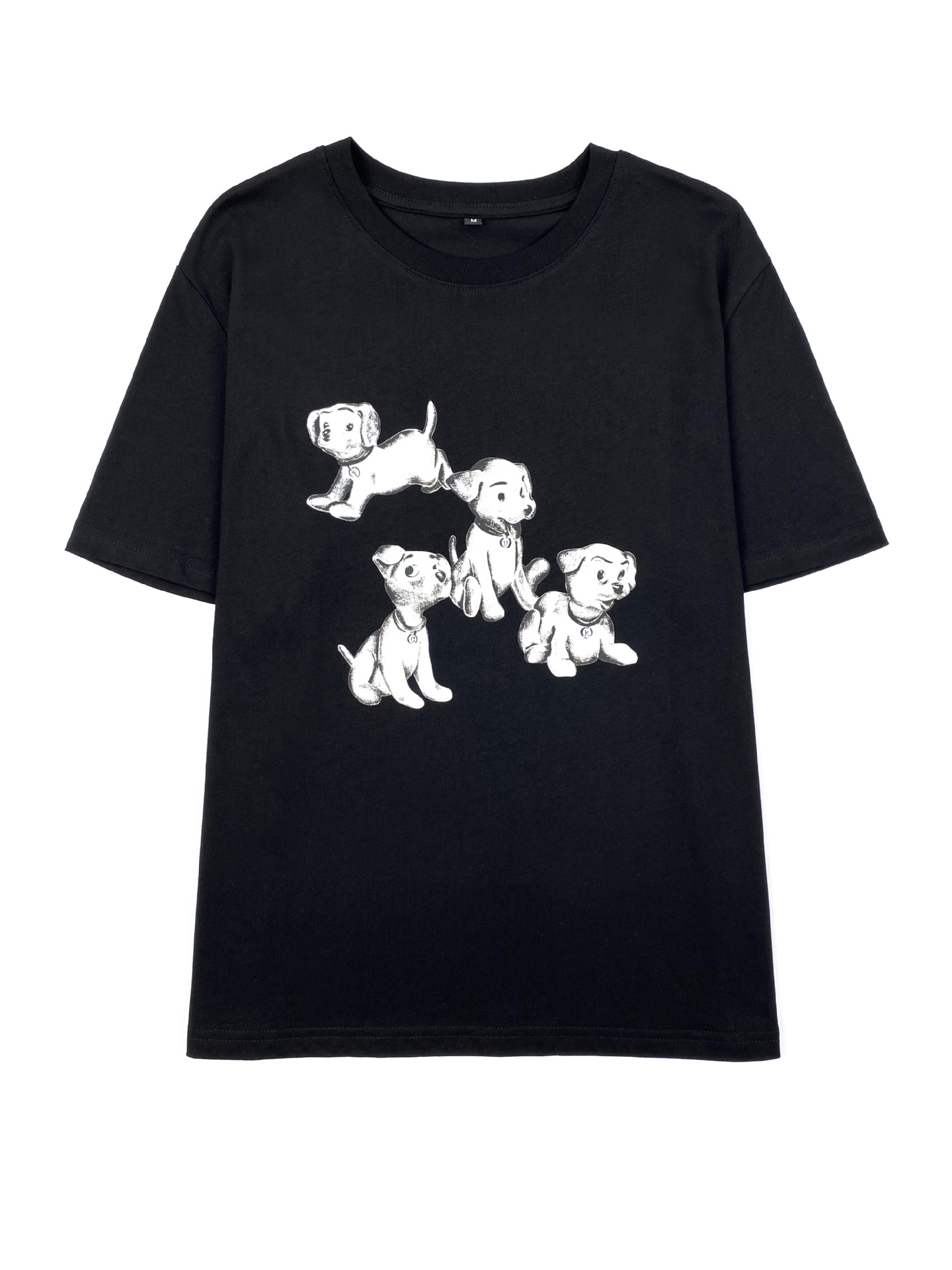 Nueva colección verano 2022 algodón CE inicio holgada caída hombros manga corta mujer camisetas manga media top ins Application Scenario