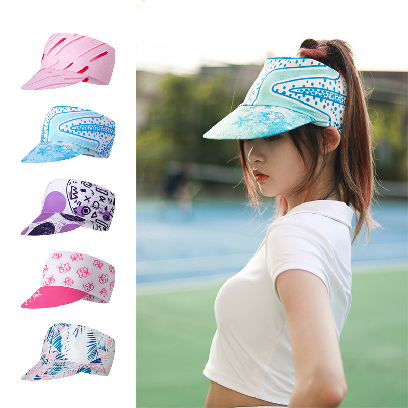 Sports equipment Sun protection hat women's marathon running no top hat outdoor sweat absorption sun shade foldable sports empty top hat