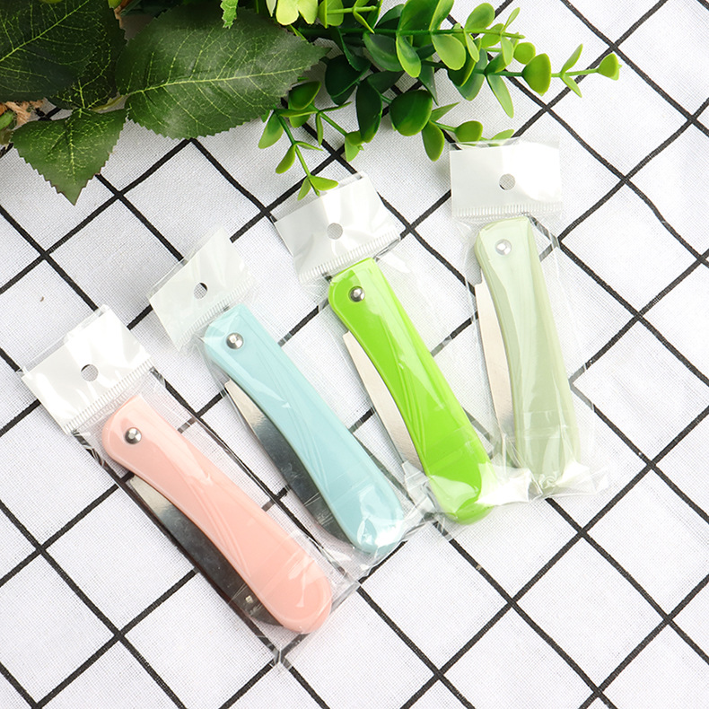 Stainless steel folding fruit knife, fruit peel knife, household knife, folding knife, portable fruit knife