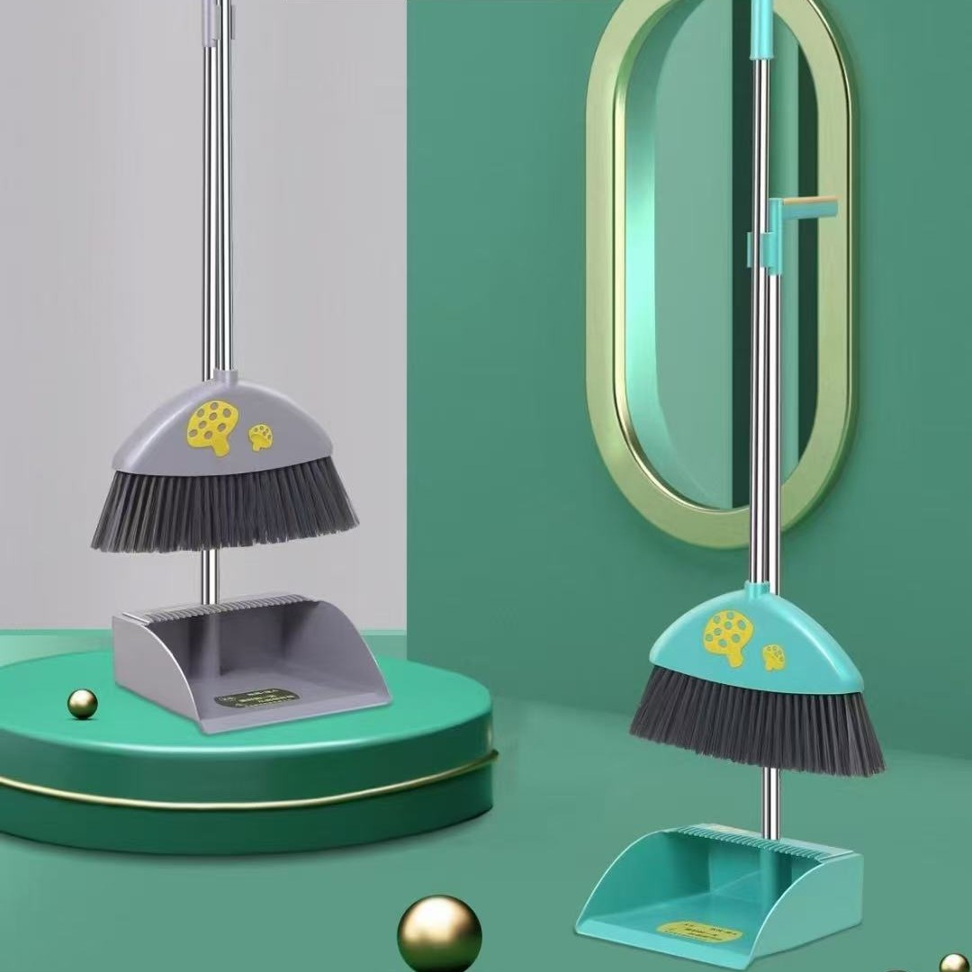 Indoor and outdoor plastic sweeping broom set, household broom, dustpan and garbage shovel combination full figure