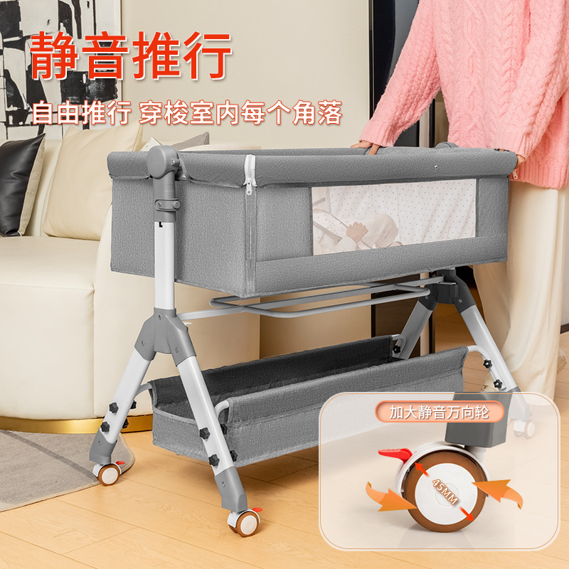 婴儿床/婴童寝具/婴幼儿折叠床/婴儿床宝宝床/婴儿床新生儿拼接欧式细节图