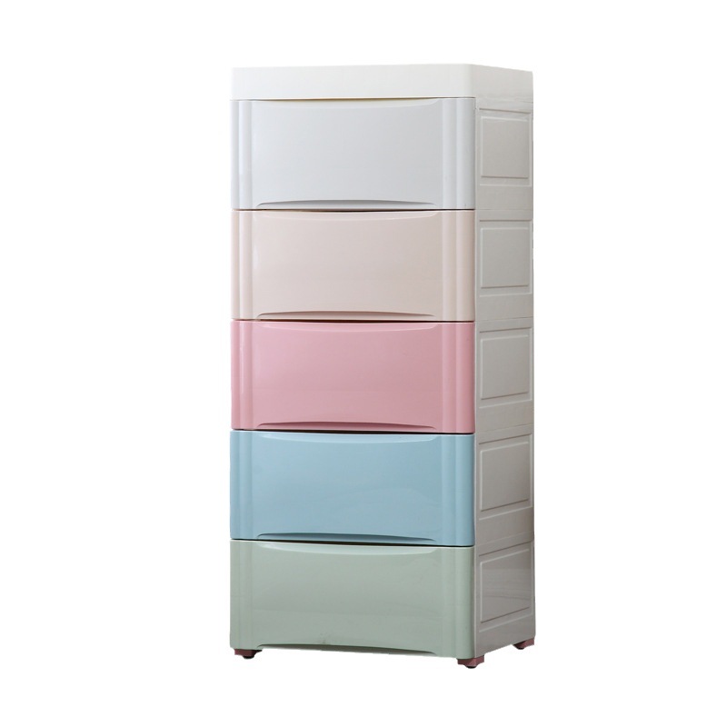 Storage Cabinet Plastic 38 Wide Drawer Type Children's Toy Locker Baby Clothes Organizer Box Fashion Wardrobe Item Picture