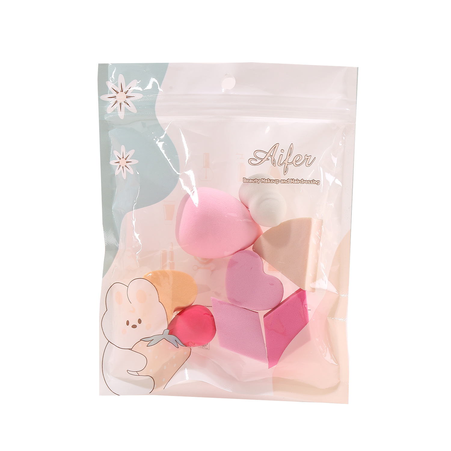 粉扑/美妆/美妆蛋/美妆蛋粉扑/化妆蛋白底实物图