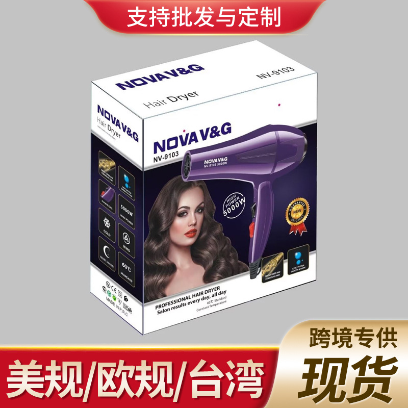 跨境吹风机厂家批发 蓝光负离子电吹风家用大功率静音速干吹风筒