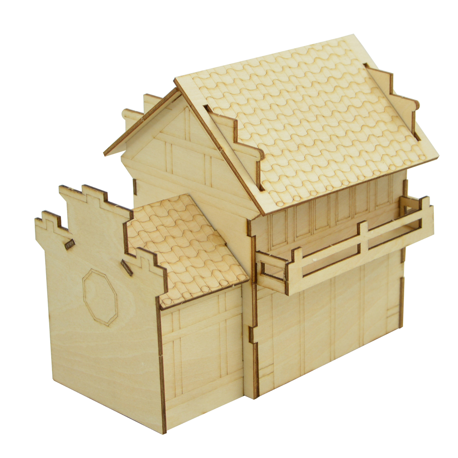 Innovative model of Chinese courtyard architecture, Chinese-style DIY wooden ancient buildings, large villa house toys