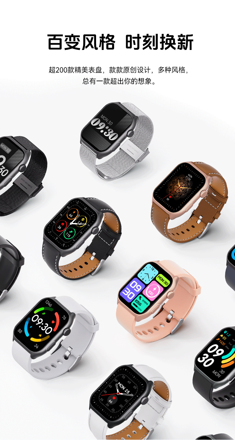 2024 Cross-border GTS7pro Smartwatch Heart Rate and Blood Oxygen Monitoring Sports Watch Full skin Color Detection bracelet pic 23