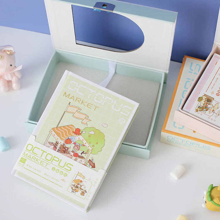 Thousand Yu Culture With Lock Color Page Notebook Book Cute Art Exquisite Cartoon Password Book Girl Secret Gift Box Book Student Book details Picture