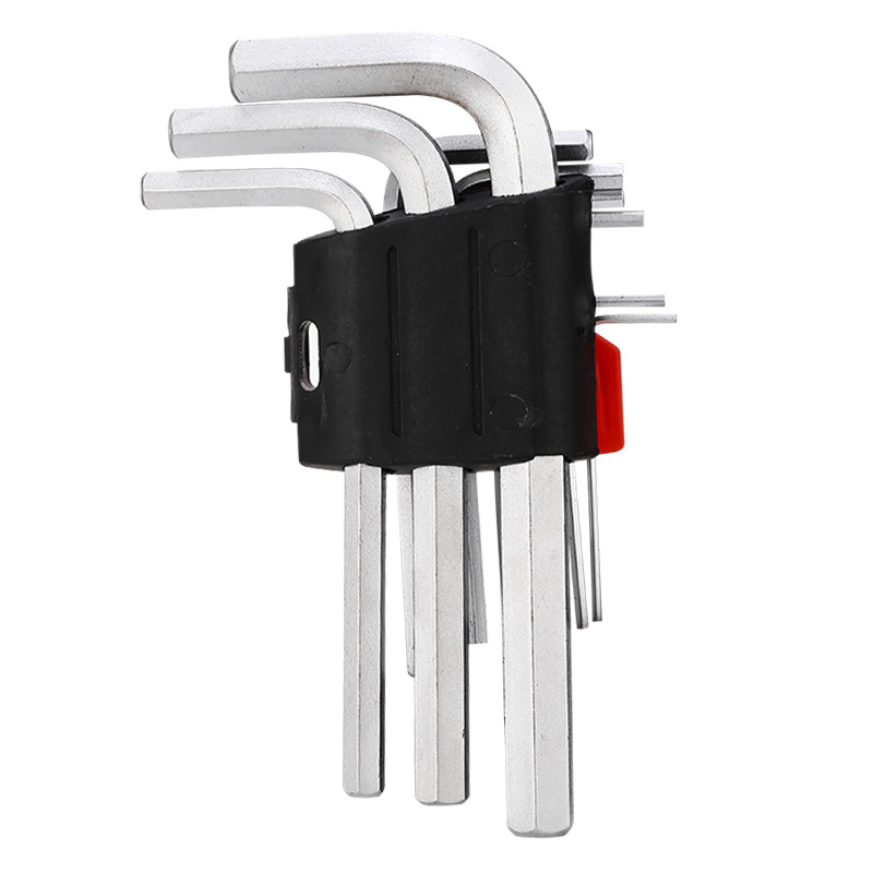 Standard flat-head L-shaped Allen wrench 9-piece set, Allen wrench 9pc set, hardware tools in stock Specification image