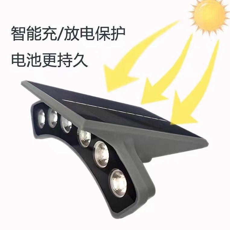 Solar tile lights, tree-hugging crescent-shaped pavilion roof projection, ancient architectural corrugated lights, led outdoor waterproof spotlights Specification image