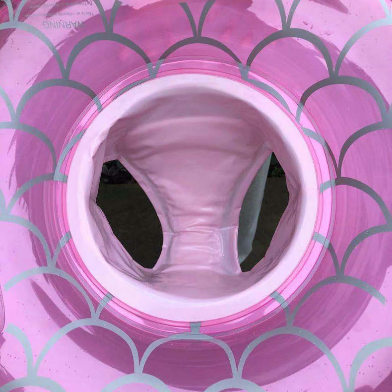 [Activities] Cross-Border Instagram Children's Swimming Ring Baby Seat Ring Mermaid With Handlepockets Baby Seat Ring Inflatable Spot details Picture