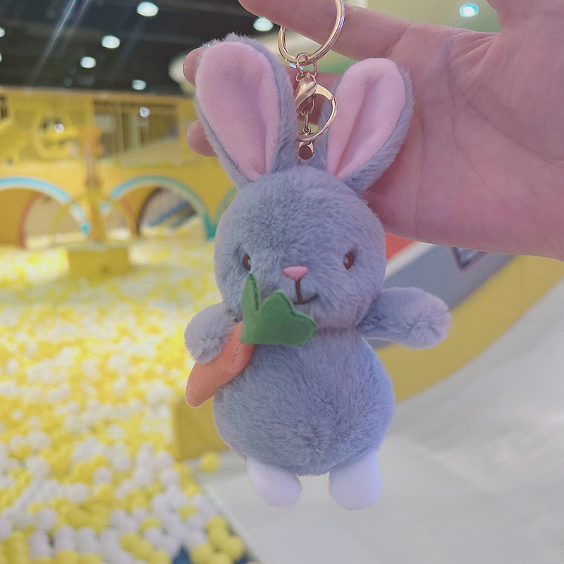 Popular plush toys: radish and rabbit bags, rabbit dolls, keychains, pendants, couple key chains, and dolls Specification image