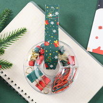 ins风圣诞大小长尾夹红绿金色回形针图钉四格甜甜圈文创办公用品