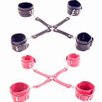 Adult sex toys Handcuffs Leg shackles back binding bondage sm sex toys stainless steel alternative sex tools